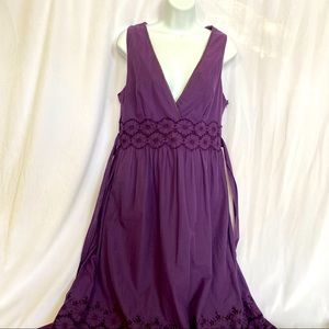 Pico Purple Sleeveless Cotton Dress